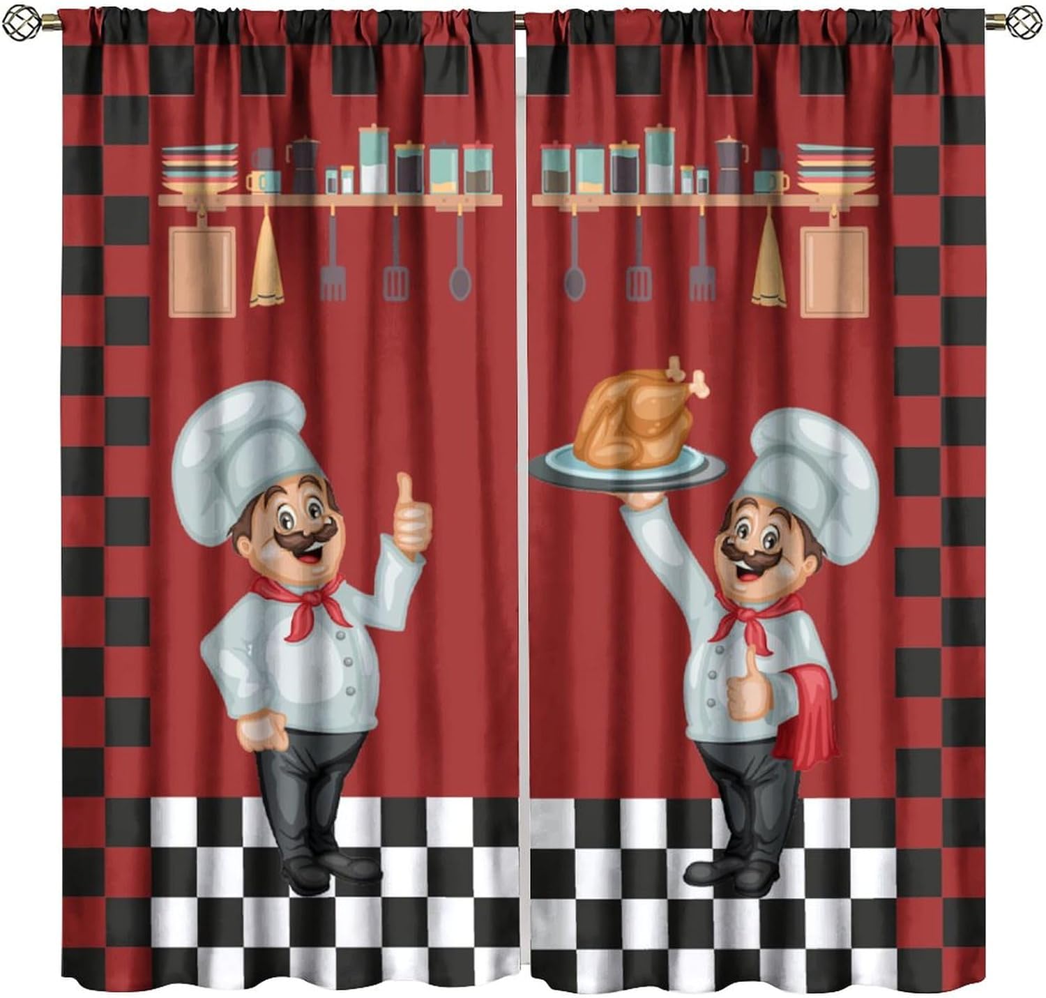 Home Cooking Youtube - Tende da cucina da chef, moderne