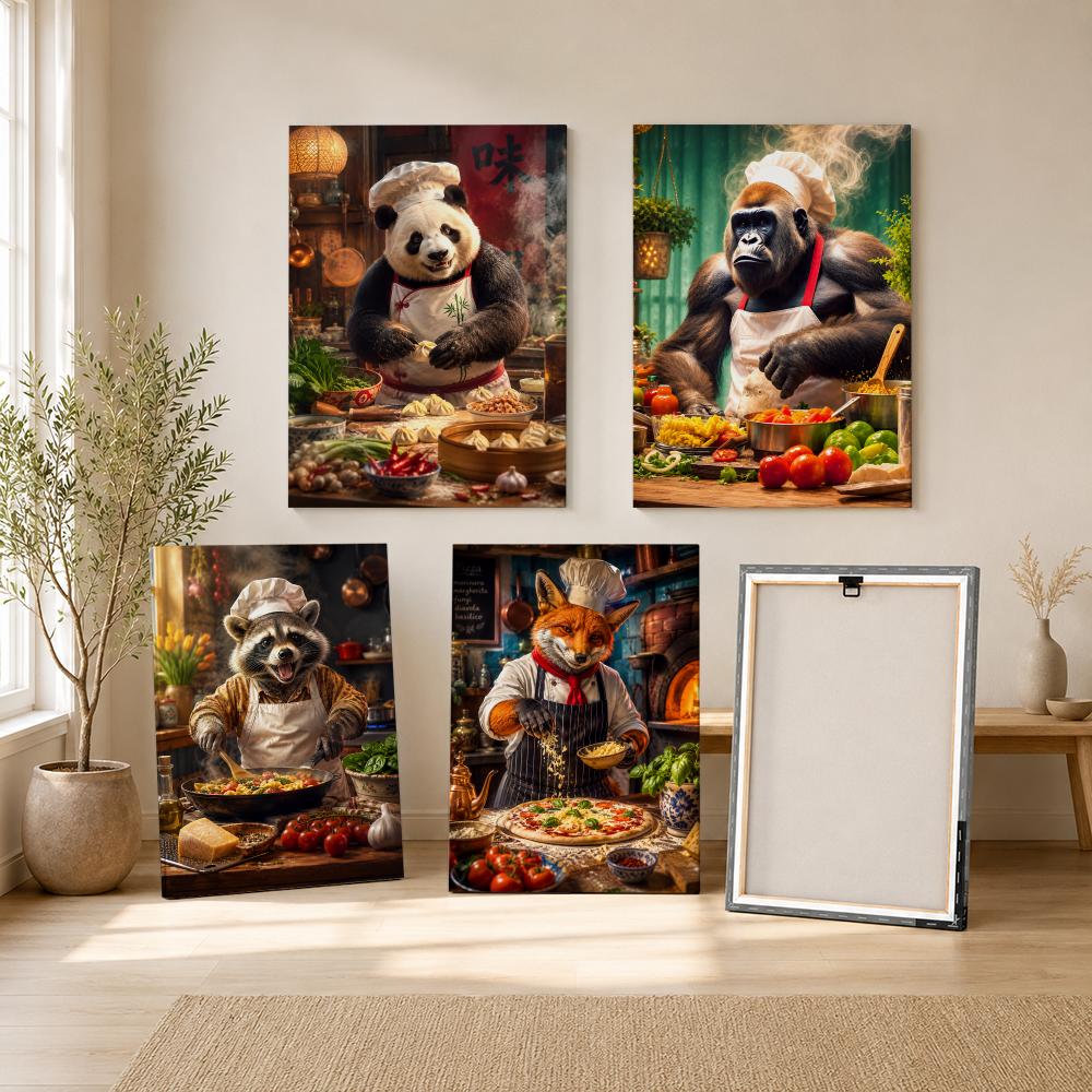 Home Cooking In - Quadro da Parete con Gorilla in