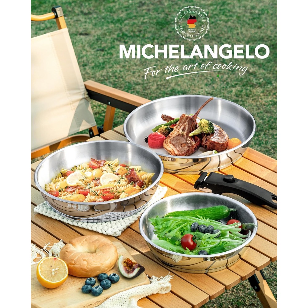 MICHELANGELO Set di padelle in - Paella Pan Steel recensione e prezzo