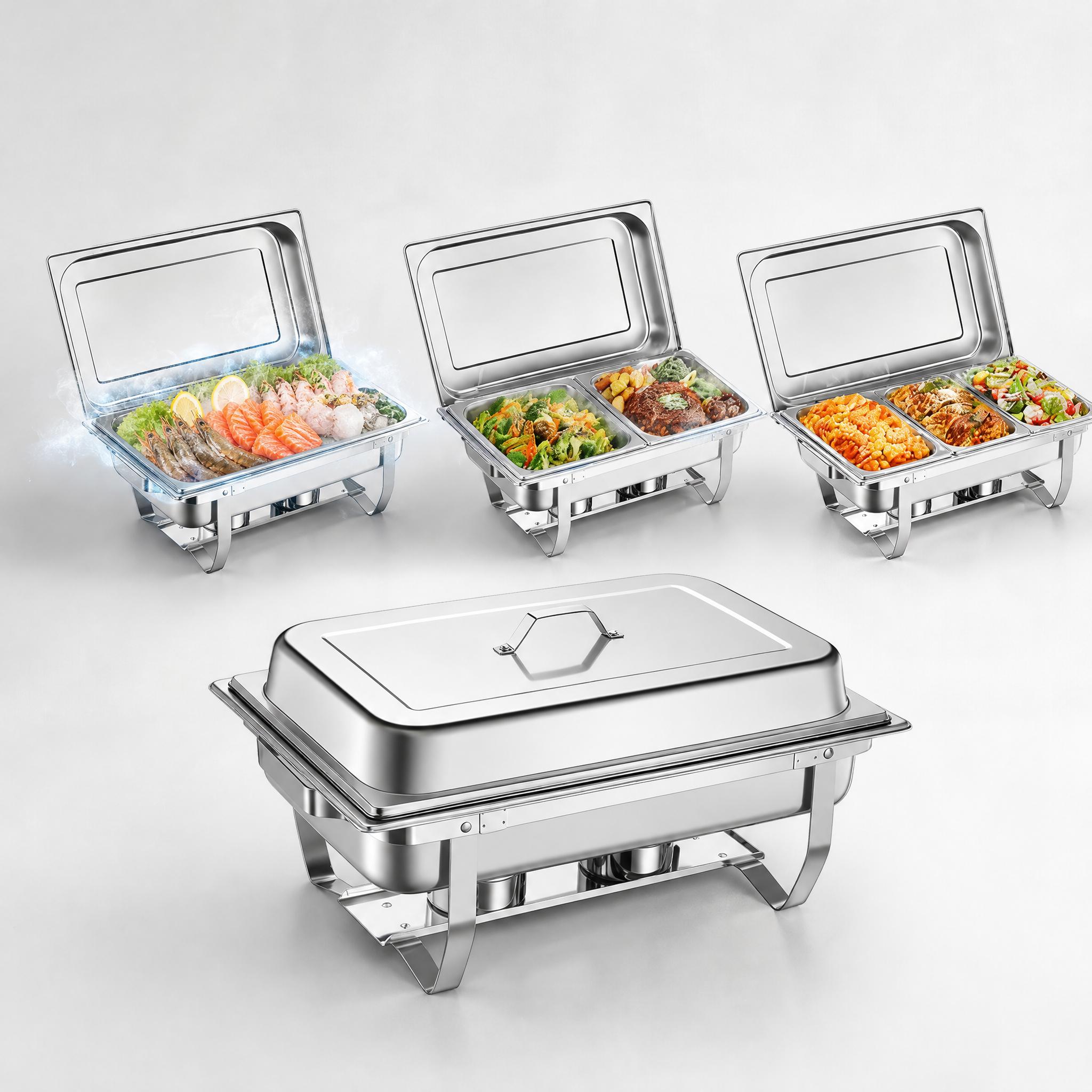 Set di 4 Chafing Dish in Accia - Paella Pan Steel recensione e prezzo